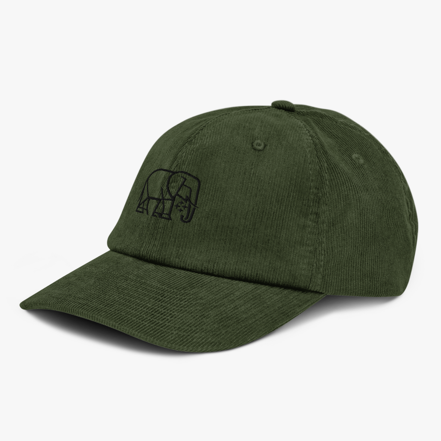 CASQUETTE VELOURS CÔTELÉ OXFORD OLIVE SOMBRE