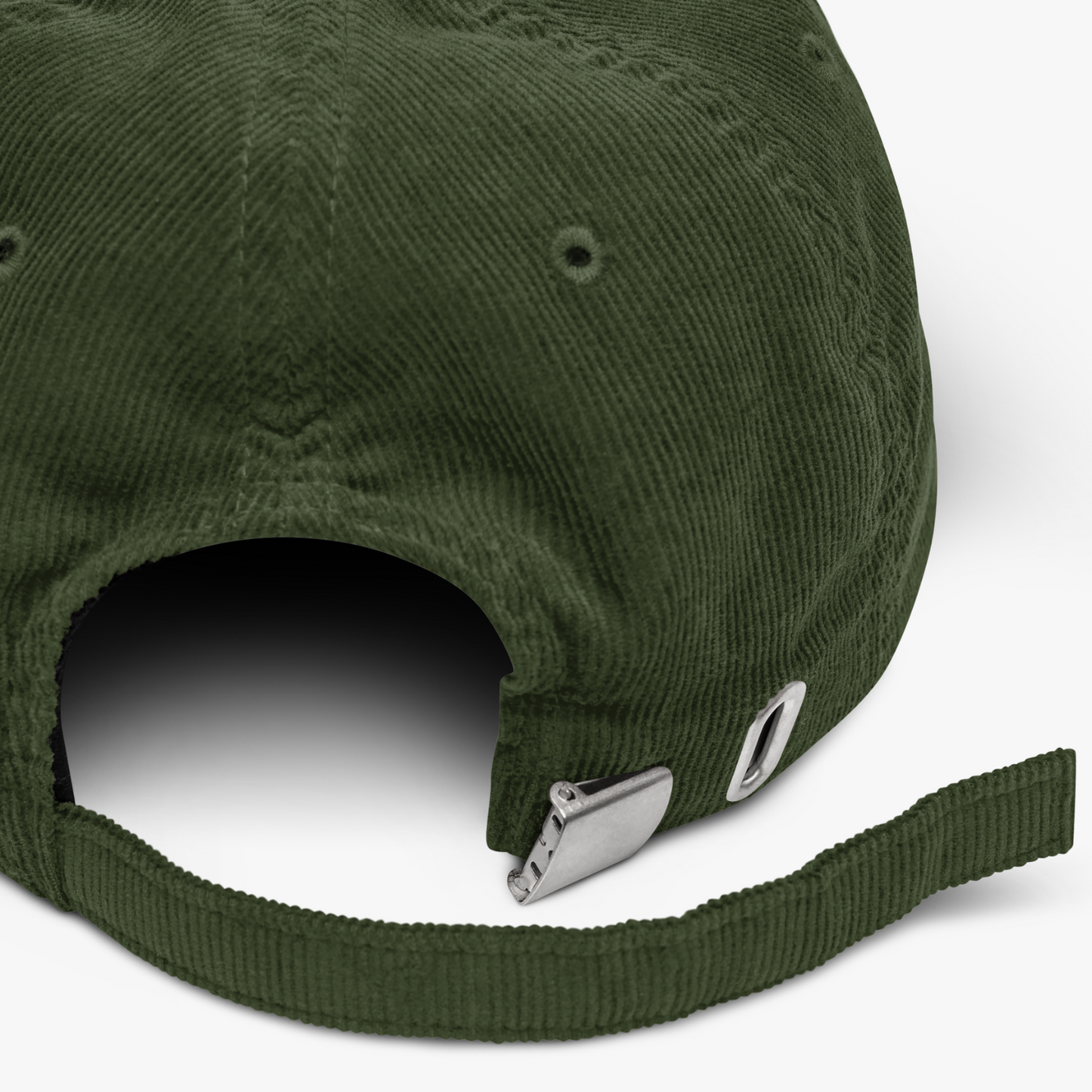 CASQUETTE VELOURS CÔTELÉ OXFORD OLIVE SOMBRE